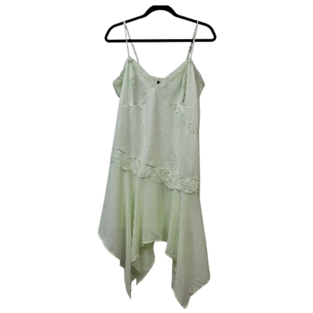 Wild Fable Fairycore Green Lace Mini Dress Asymmetrical Hem Large
